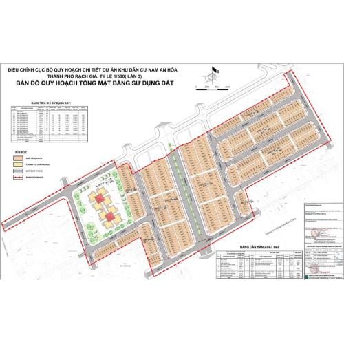 Quyết định phê duyệt điều chỉnh cục bộ quy hoạch chi tiết dự án khu dân cư Nam An Hòa, thành phố Rạch Giá 1/500 (lần 3)