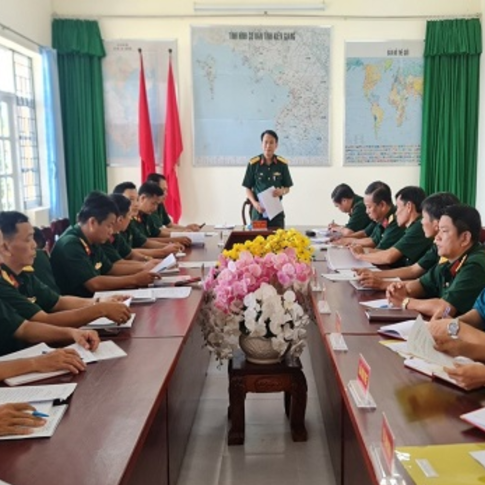 Bộ Chỉ Huy Quân Sự Tỉnh Kiểm Tra Công Tác Quân Sự Quốc Phòng Kết Hợp Với Kiểm Tra Thi Đua Quyết Thắng Năm 2023 Tại Huyện Kiên Hải.